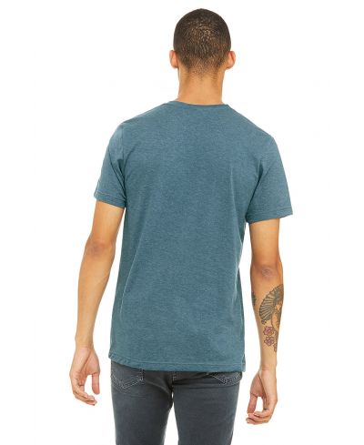 Bella Canvas 3001CVC Cotton Poly Fabric - HTR Deep Teal, Heathered, Short Sleeve (1 Unit)
