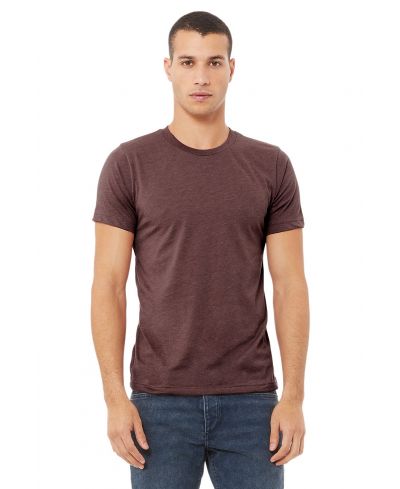 Bella Canvas 3001CVC Cotton Poly Fabric - HTR Maroon, Heathered, Crew Neck, Short Sleeve (1 Piece)