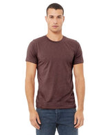 Bella Canvas 3001CVC Cotton Poly Fabric - HTR Maroon, Heathered, Crew Neck, Short Sleeve (1 Piece)