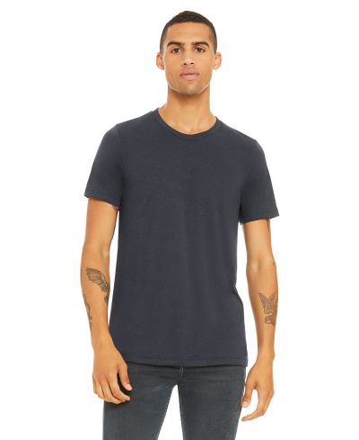 Bella Canvas 3001CVC CVC Fabric - Heathered Midnight Navy, Short Sleeve Crew Neck, Unisex (1 Unit)