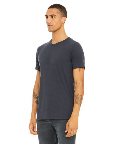Bella Canvas 3001CVC CVC Fabric - Heathered Midnight Navy, Short Sleeve Crew Neck, Unisex (1 Unit)