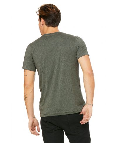 Bella Canvas 3001CVC CVC Fabric - Heathered Military Green, Short Sleeve Crewneck, Unisex (1 Shirt)
