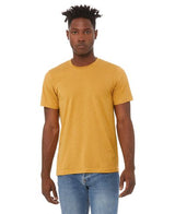 Bella Canvas 3001CVC Heather CVC T-Shirt Fabric - HTR Mustard, Unisex Crew Neck, 4.2 Oz (1 Piece)