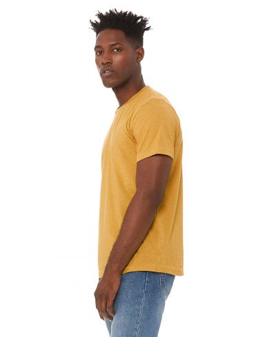 Bella Canvas 3001CVC Heather CVC T-Shirt Fabric - HTR Mustard, Unisex Crew Neck, 4.2 Oz (1 Piece)