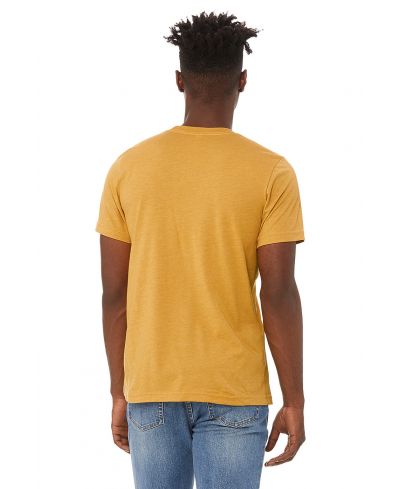Bella Canvas 3001CVC Heather CVC T-Shirt Fabric - HTR Mustard, Unisex Crew Neck, 4.2 Oz (1 Piece)