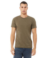 Bella Canvas 3001CVC CVC Cotton Poly Fabric - HTR Olive, Heathered, Short Sleeve, Crewneck (1 Piece)