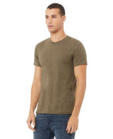 Bella Canvas 3001CVC CVC Cotton Poly Fabric - HTR Olive, Heathered, Short Sleeve, Crewneck (1 Piece)