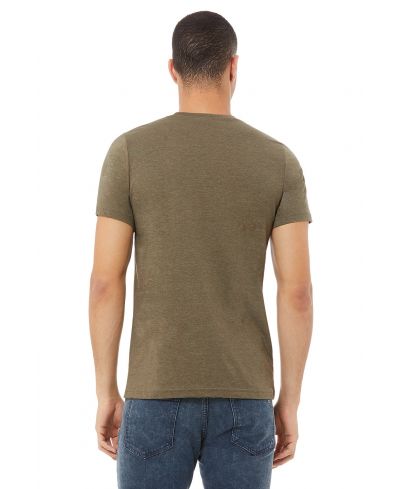 Bella Canvas 3001CVC CVC Cotton Poly Fabric - HTR Olive, Heathered, Short Sleeve, Crewneck (1 Piece)