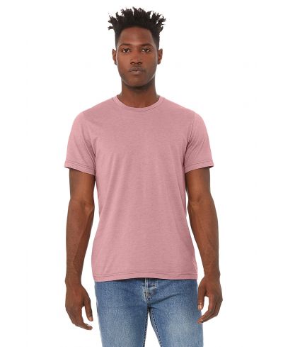 Bella Canvas 3001CVC Airlume Cotton Poly Fabric - HTR Orchid, Heathered, Short Sleeve, Crew Neck, Unisex (1 Shirt)
