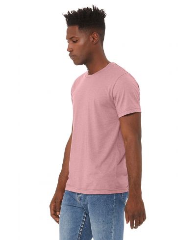 Bella Canvas 3001CVC Airlume Cotton Poly Fabric - HTR Orchid, Heathered, Short Sleeve, Crew Neck, Unisex (1 Shirt)
