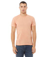 Bella Canvas 3001CVC Cotton Poly Fabric - HTR Peach, Heathered, Short Sleeve, Crew Neck (1 Piece)
