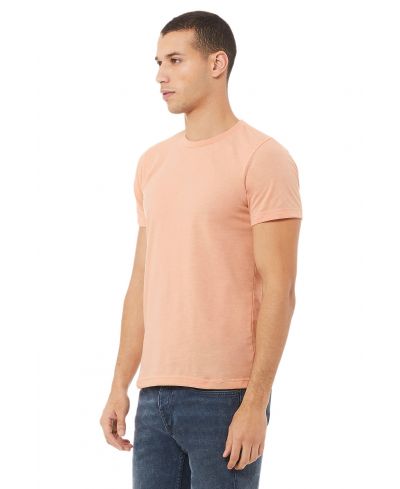 Bella Canvas 3001CVC Cotton Poly Fabric - HTR Peach, Heathered, Short Sleeve, Crew Neck (1 Piece)