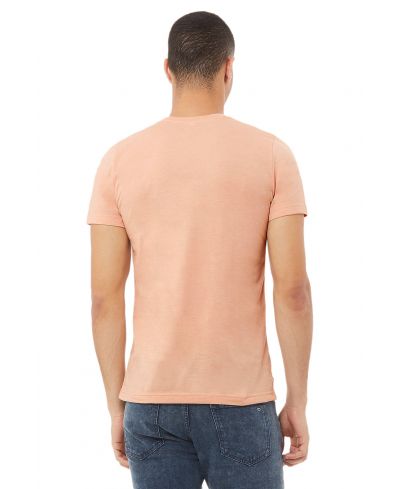 Bella Canvas 3001CVC Cotton Poly Fabric - HTR Peach, Heathered, Short Sleeve, Crew Neck (1 Piece)