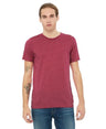 Bella Canvas 3001CVC Heather Round Neck Cotton Poly Fabric - HTR Raspberry, Short Sleeve, Crewneck (1 Shirt)
