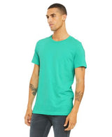 Bella Canvas 3001CVC Cotton Poly Fabric - HTR Sea Green, Heathered, Short Sleeve, Crewneck (1 Piece)