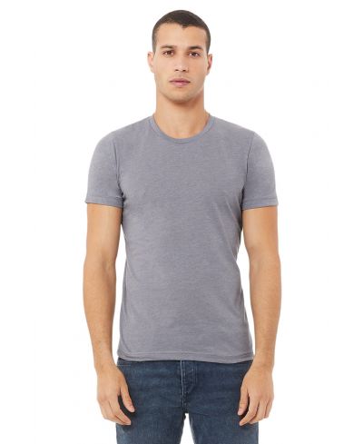 Bella Canvas 3001CVC Heather CVC Fabric - HTR Storm, Short Sleeve Crewneck, Unisex (1 Piece)