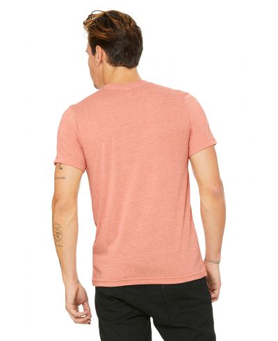 Bella Canvas 3001CVC Cotton Poly Fabric - Heathered HTR Sunset, Short Sleeve Crewneck, Unisex (1 Piece)
