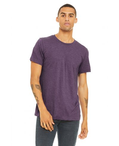 Bella Canvas 3001CVC CVC Cotton Poly Fabric - HTR Team Purple, Heathered, Short Sleeve, Crewneck (1 Shirt)