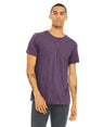 Bella Canvas 3001CVC CVC Cotton Poly Fabric - HTR Team Purple, Heathered, Short Sleeve, Crewneck (1 Shirt)