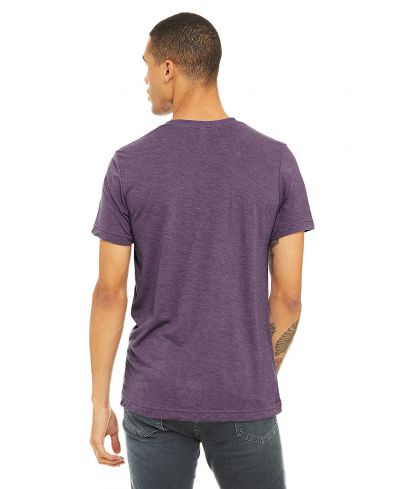 Bella Canvas 3001CVC CVC Cotton Poly Fabric - HTR Team Purple, Heathered, Short Sleeve, Crewneck (1 Shirt)
