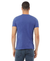Bella Canvas 3001CVC Cotton Poly Fabric - HTR True Royal Heather, Crew Neck, Short Sleeve (1 Piece)