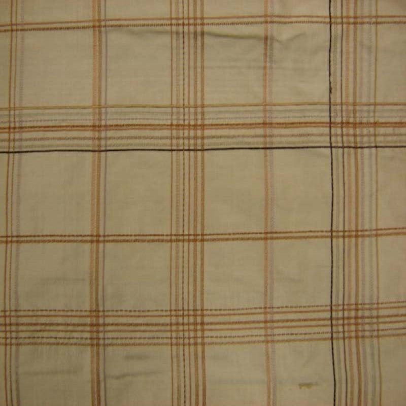 Hudson Silk Fabric - Multicolored Stripe Plaid, 54" Width (1 Yard)