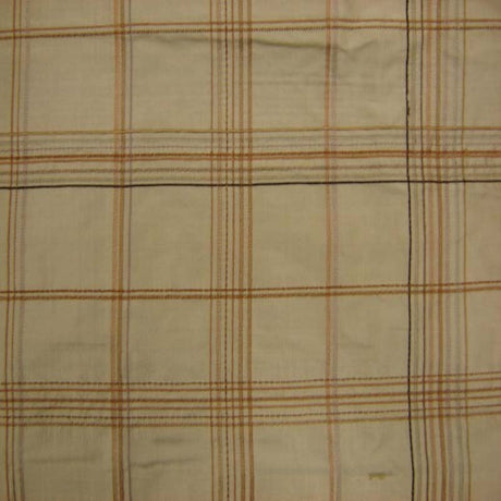 Hudson Silk Fabric - Multicolored Stripe Plaid, 54" Width (1 Yard)