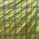 Hudson Silk Fabric - Multicolored Stripe Plaid, 54" Width (1 Yard)