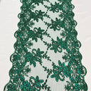 Sequin Lace Luxurious Fabric with Embroideries on Mesh by the Yard – Dresses, Gowns & Special Occasions 20" Width