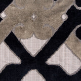 Black/Multi-Gray Geometric Chenille