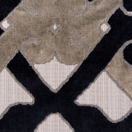 Black/Multi-Gray Geometric Chenille