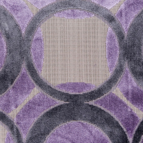Gray/Lavender Geometric Chenille