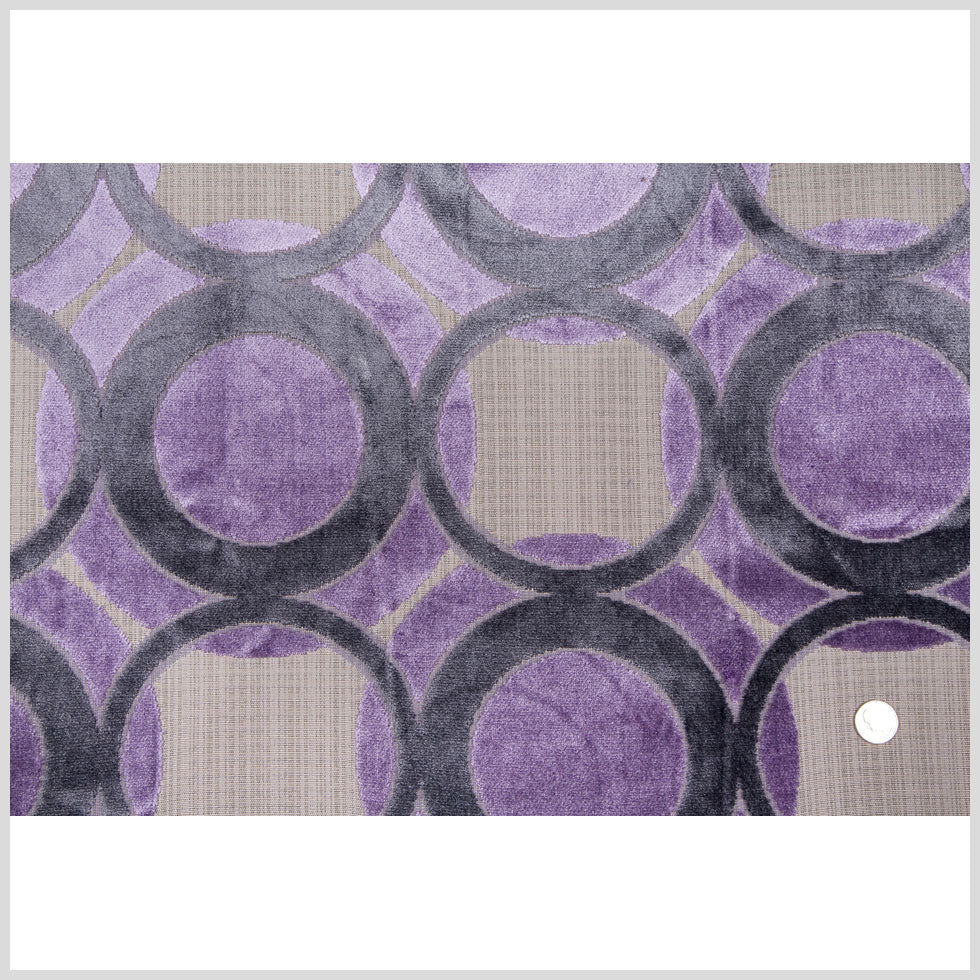 Gray/Lavender Geometric Chenille