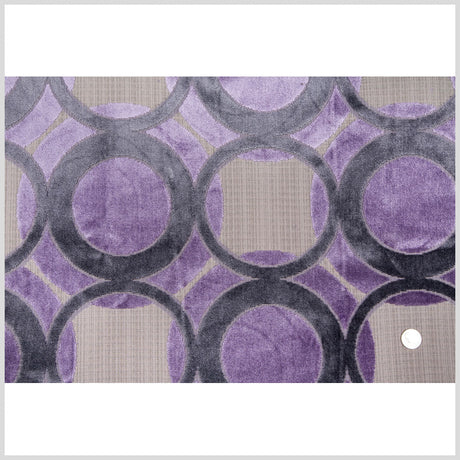 Gray/Lavender Geometric Chenille