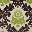 Natural/Chocolate/Lime Damask Chenille
