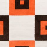 Natural/Chocolate/Orange Geometric Chenille