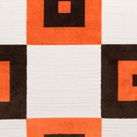 Natural/Chocolate/Orange Geometric Chenille