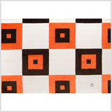 Natural/Chocolate/Orange Geometric Chenille