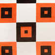 Natural/Chocolate/Orange Geometric Chenille