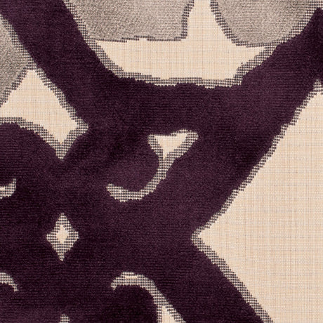 Purple/Beige/Stone Geometric Chenille