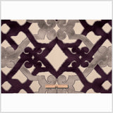 Purple/Beige/Stone Geometric Chenille