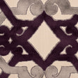 Purple/Beige/Stone Geometric Chenille