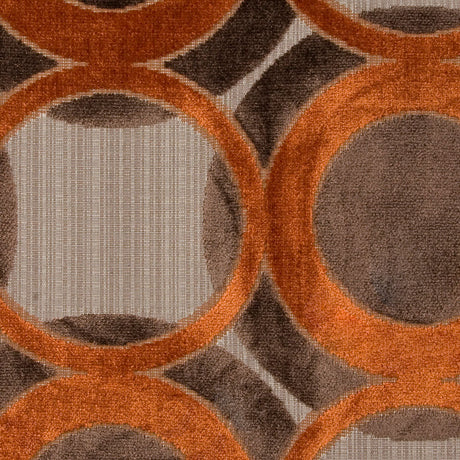Chocolate/Pumpkin Geometric Chenille
