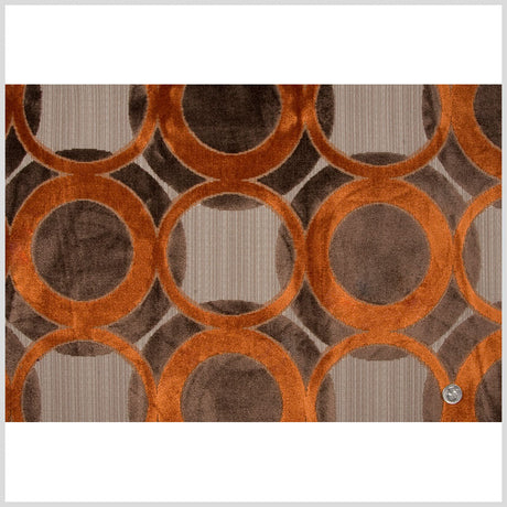 Chocolate/Pumpkin Geometric Chenille