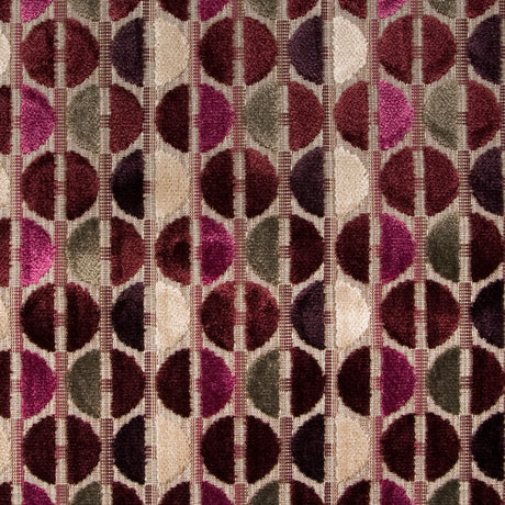Burgundy/Stone Polka Dots Chenille