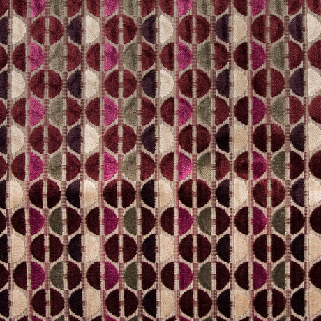 Burgundy/Stone Polka Dots Chenille