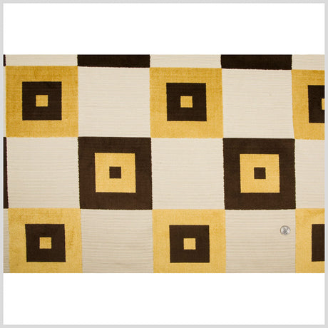 Gold/Chocolate/Natural Geometric Chenille