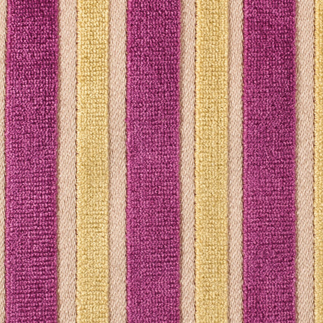 Lemon Fuchsia Stripes Velvet