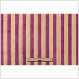 Lemon Fuchsia Stripes Velvet