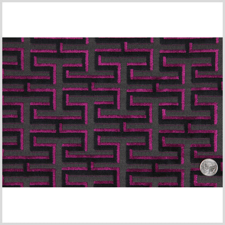 Zwart Cardinal Square Geometric Velvet